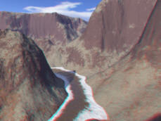 Stereo 3D Terragen terrain Background Images Left and Right Eye View